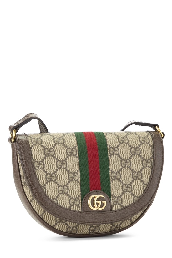 Brown GG Supreme Canvas Ophidia Crossbody Bag Mini, , large image number 1