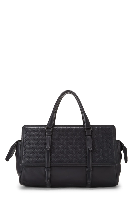 Black Intrecciato Monaco Tote Medium, , large image number 3