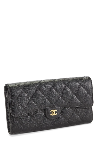 Black Caviar Classic Flap Wallet, , large
