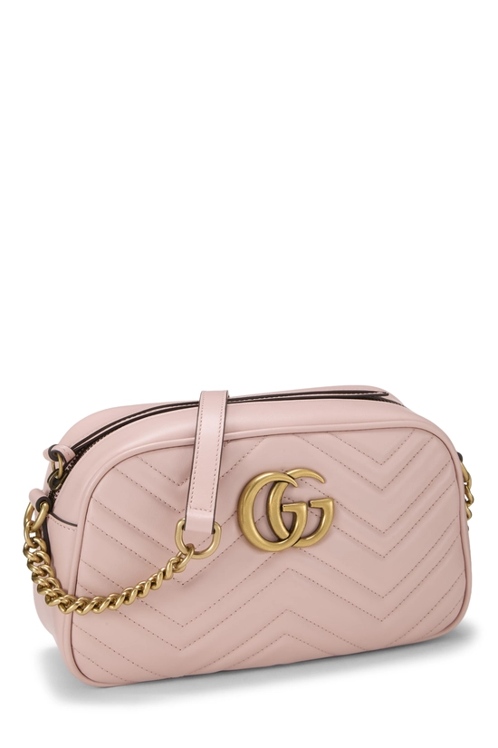 Pink Leather GG Marmont Crossbody Bag Small, , large image number 1