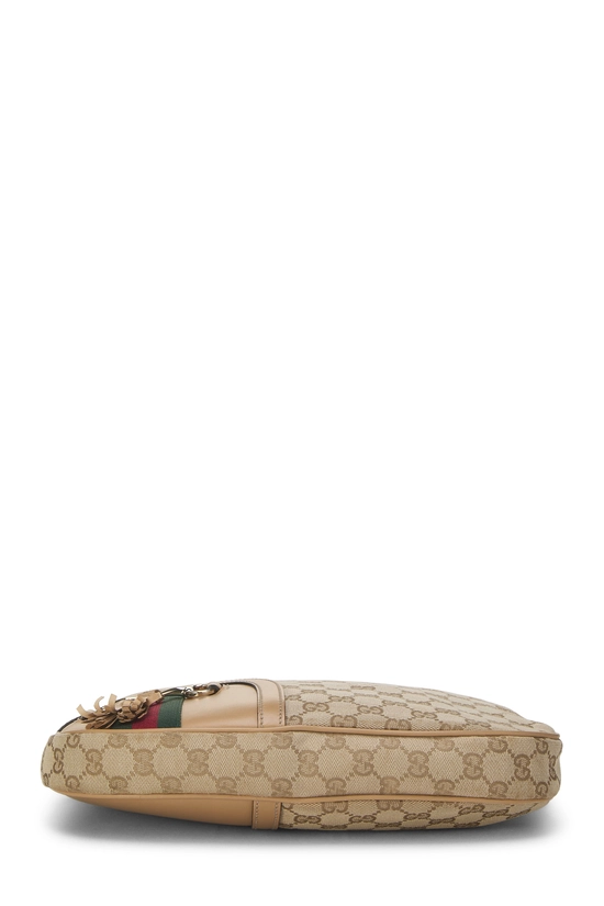 Beige Original GG Canvas Horsebit Tassel Crossbody, , large image number 4