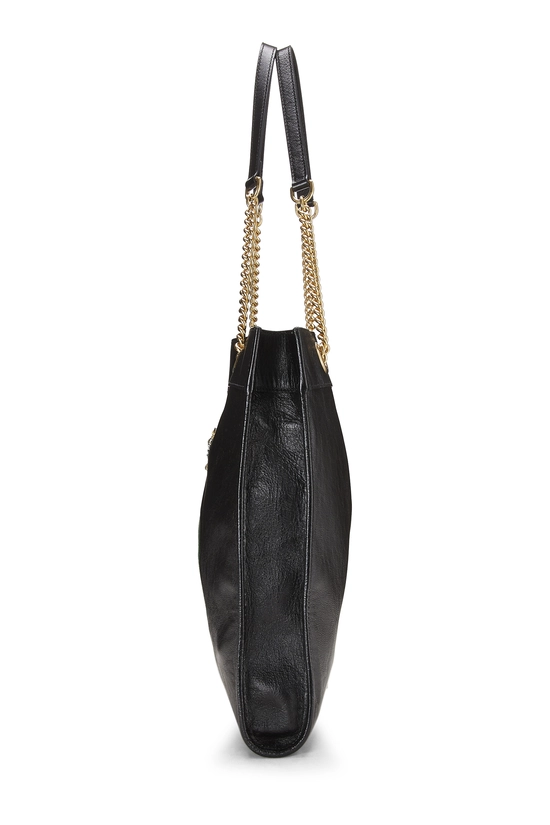 Black Leather Web Rajah Tote, , large image number 2