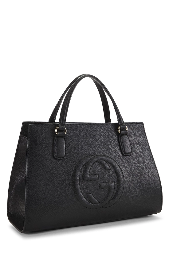Black Grained Leather Soho Handbag Large, , large image number 1
