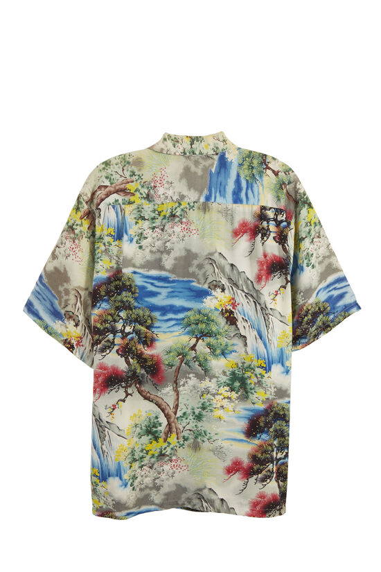 Multicolored Graphic Lauhala Hawaiian Shirt, , large image number 1