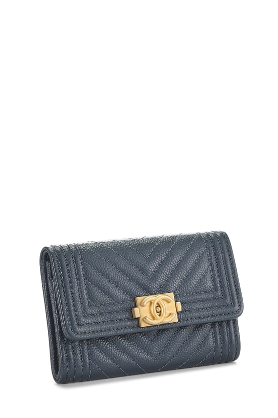 Blue Caviar Chevron Boy Coin Purse, , large image number 1