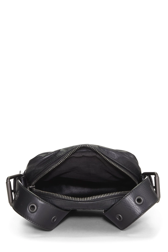 Black Intrecciato Leather Crossbody, , large image number 5