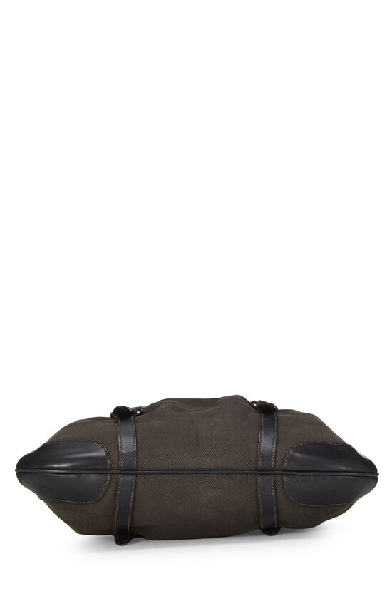 Brown Jacquard Fabric Convertible Handbag, , large image number 5