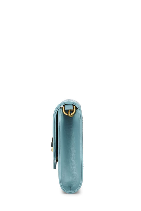 Blue Raffia 1955 Horsebit Shoulder Bag Small, , large image number 4