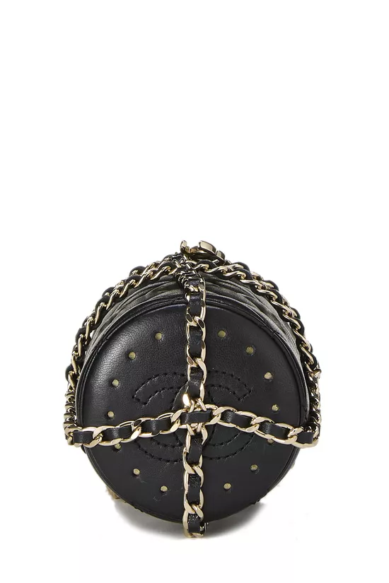 Black Lambskin Water Bottle Holder & Bottle, , large image number 4