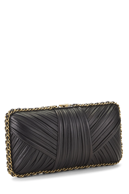 Black Lambskin Chain Around Clutch, , large image number 1