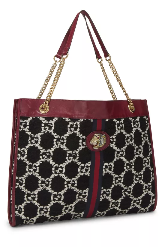 Multicolor Tweed Web Rajah Tote Large, , large image number 1