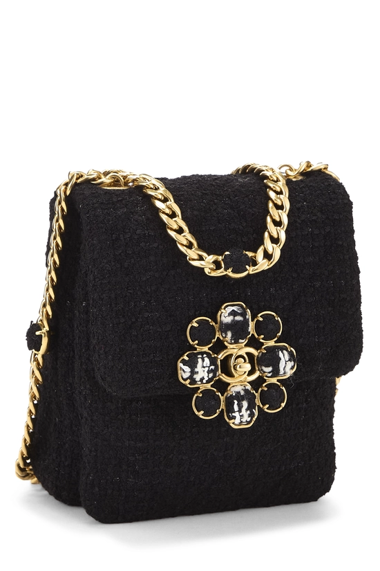 Black Tweed Bijoux Chain Flap Mini, , large image number 1