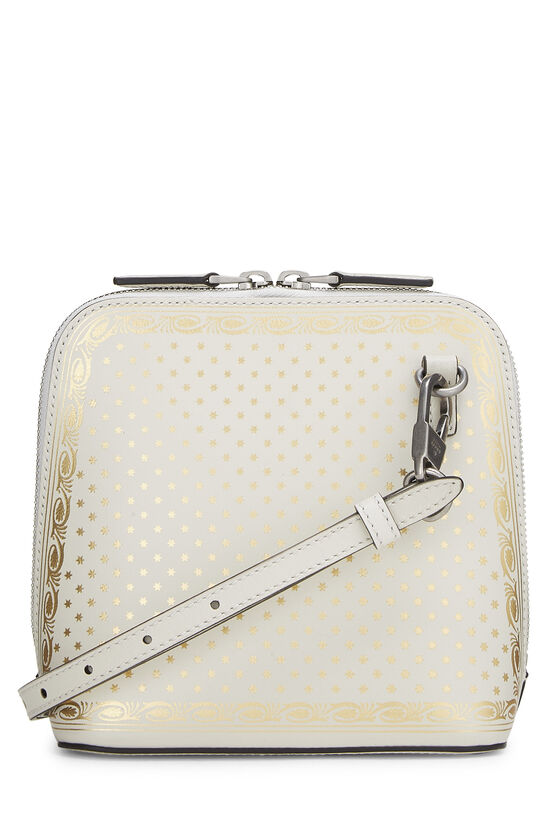 White Leather Guccy Moon & Stars Dome Crossbody Mini, , large image number 6