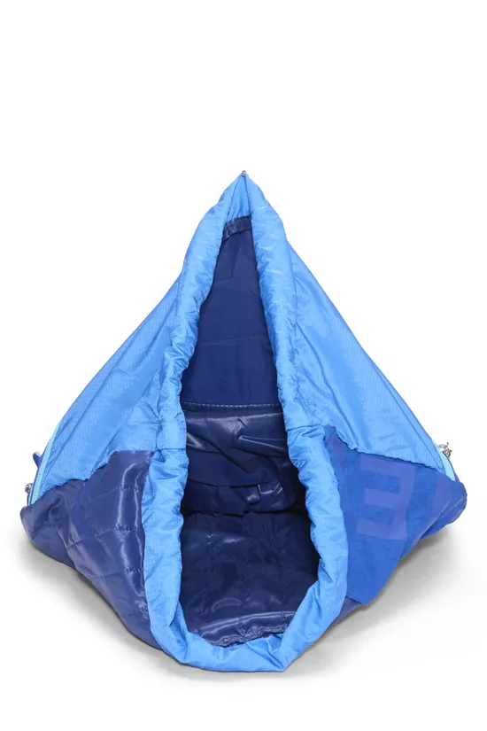 Blue Nylon Coco Neige Drawstring Backpack, , large image number 5