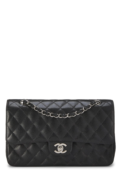 Chanel Black Quilted Caviar Classic Double Flap Medium