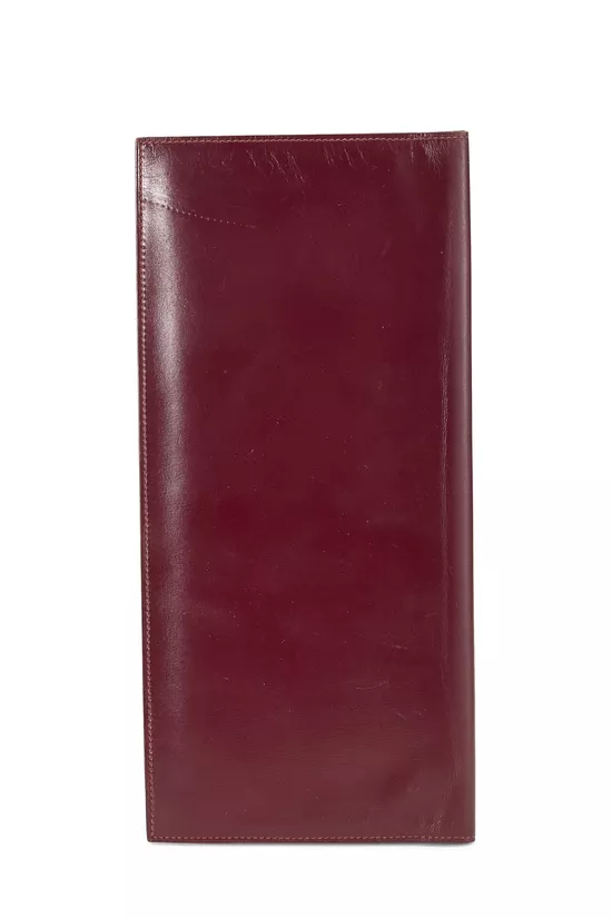 Burgundy Box Leather Business Card Book, , large image number 2