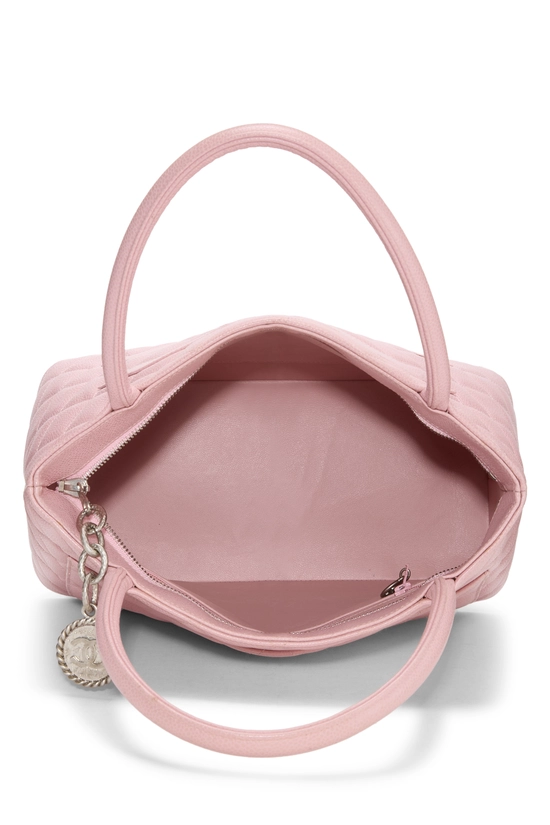 Pink Quilted Caviar Medallion Tote, , large image number 5