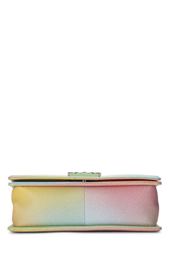 Chanel Rainbow Quilted Caviar Boy Bag Medium Q6B1UU0FG7004