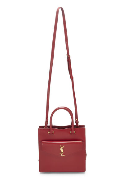 Red Grainy Uptown Tote Small, , large