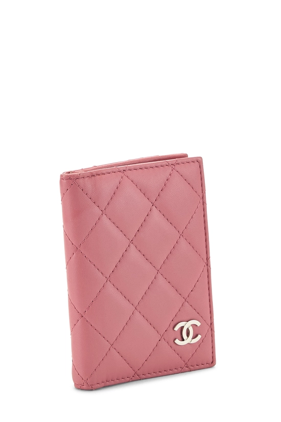 Pink Lambskin Compact Wallet, , large image number 1