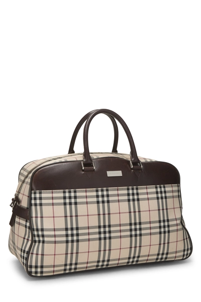 Burberry Brown House Check Nylon Bowler Medium — photo 2