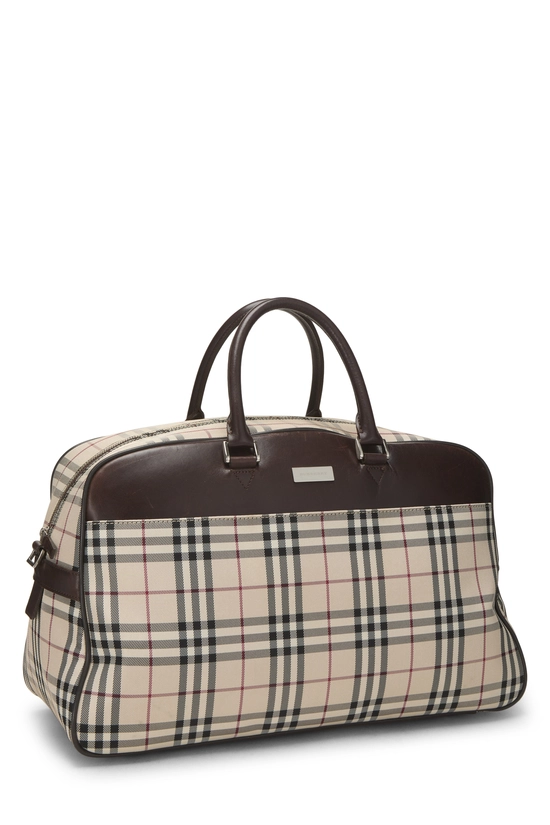 Brown House Check Nylon Bowler Medium, , large image number 1