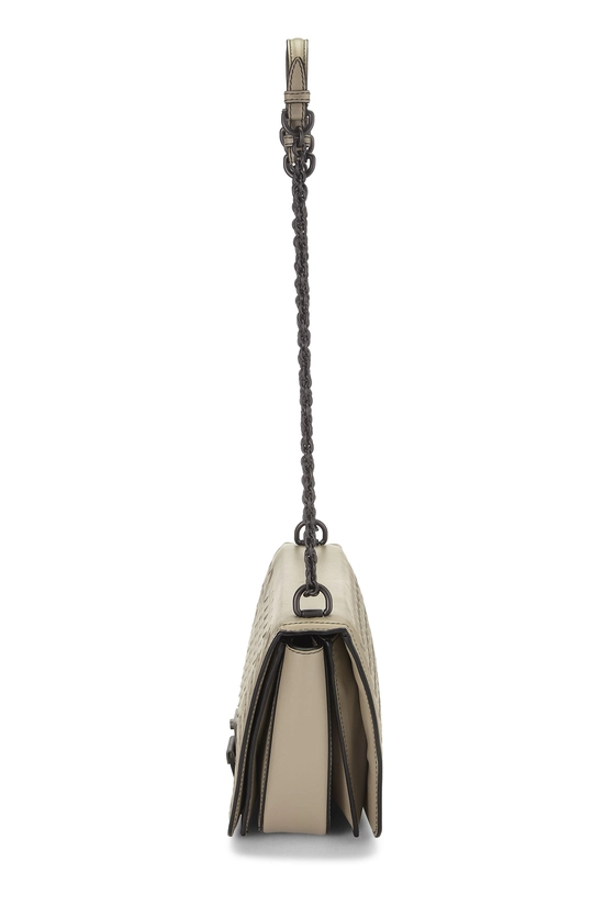 Grey Intrecciato Runway Shoulder Bag, , large image number 2