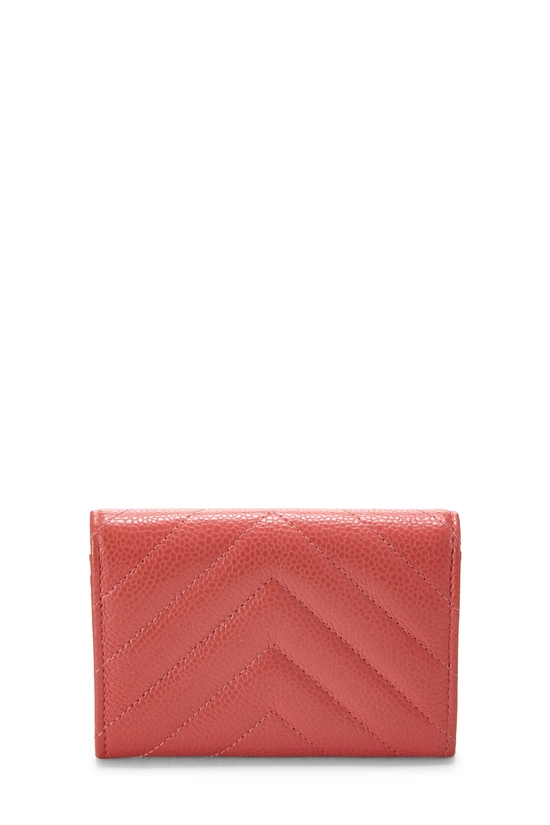 Pink Caviar Chevron Compact Wallet, , large image number 2