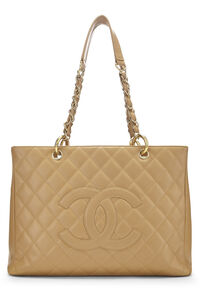 CHANEL Caviar Quilted Shopping Tote Beige Clair 1253957