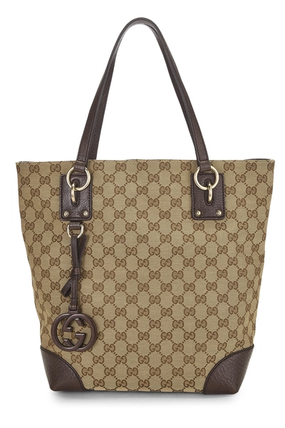 Original GG Canvas Charm Vertical Tote