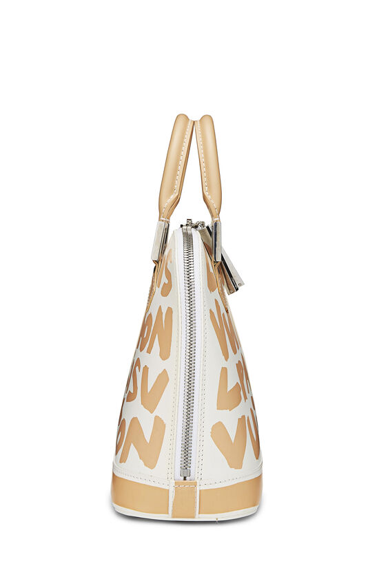 Stephen Sprouse x Louis Vuitton Beige Glazed Leather Graffiti Alma MM, , large image number 2
