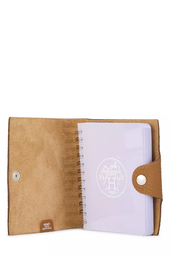 Brown Togo Leather Ulysse Mini Model Notebook, , large image number 3