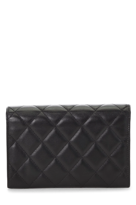 Black Quilted Calfskin Cambon Wallet, , large image number 2