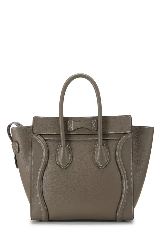 Grey Drummed Calfskin Luggage Micro, , large image number 3