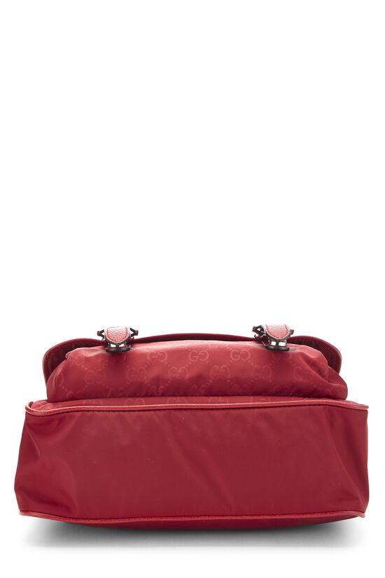 Red GG Nylon Buckle Flap Messenger Small, , large image number 4