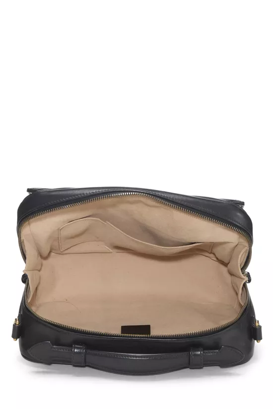 Black Leather GG Marmont Top Handle Shoulder Bag Small, , large image number 5