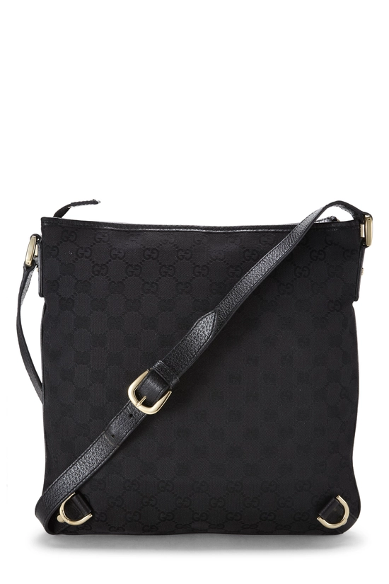 Black GG Canvas D-Ring Abbey Messenger, , large image number 3