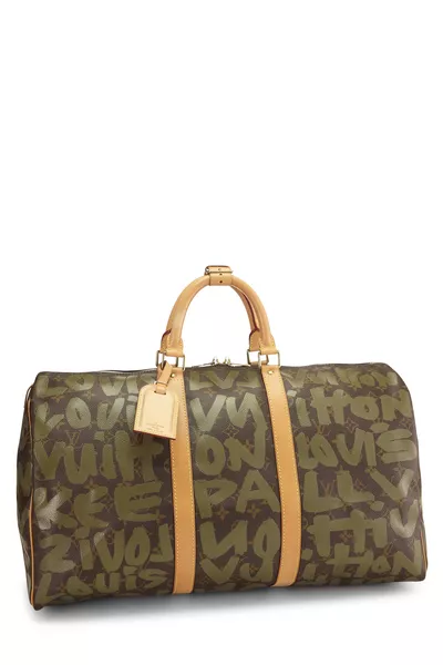 Louis Vuitton Stephen Sprouse x Louis Vuitton Green Monogram Graffiti Keepall Bag 50 — photo 2