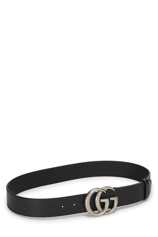 Black Leather GG Marmont Belt, , large image number 1