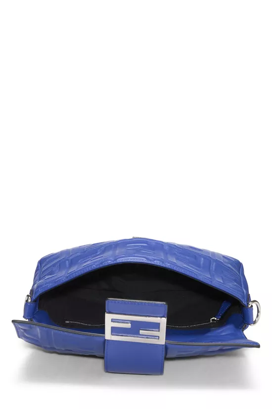 Blue Embossed Convertible Baguette Medium, , large image number 5