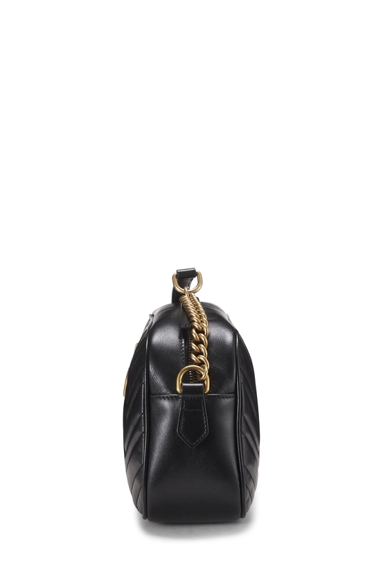 Black Leather GG Marmont Crossbody Bag, , large image number 2