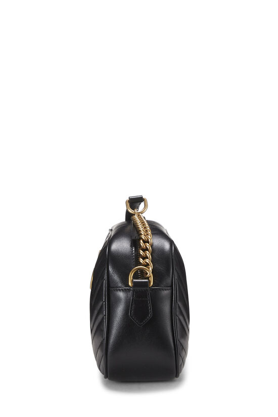 Black Leather GG Marmont Crossbody Bag, , large image number 2