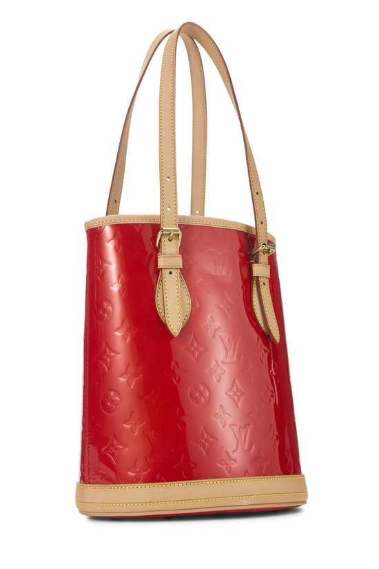 Red Monogram Vernis Bucket PM, , large image number 1