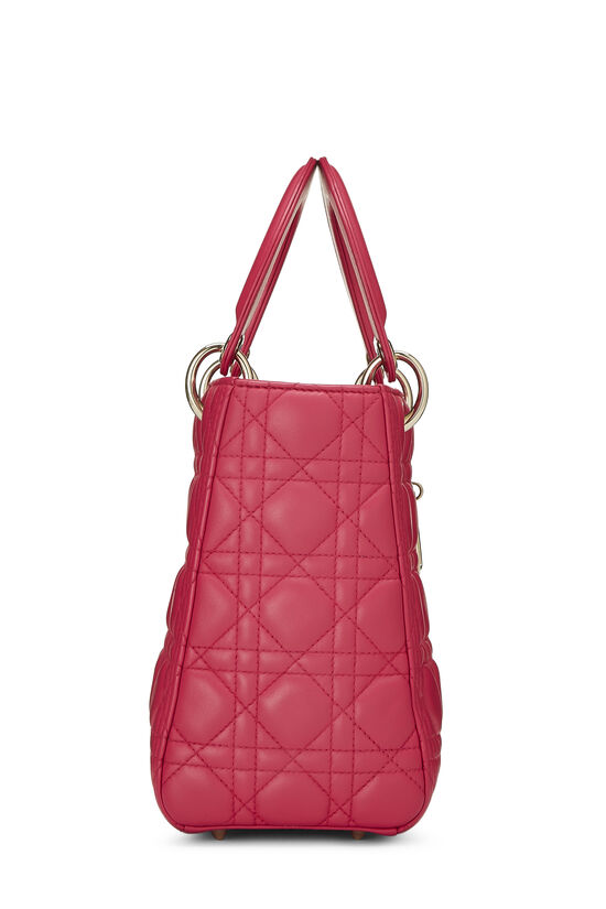 Pink Cannage Quilted Lambskin Lady Dior Medium, , large image number 4