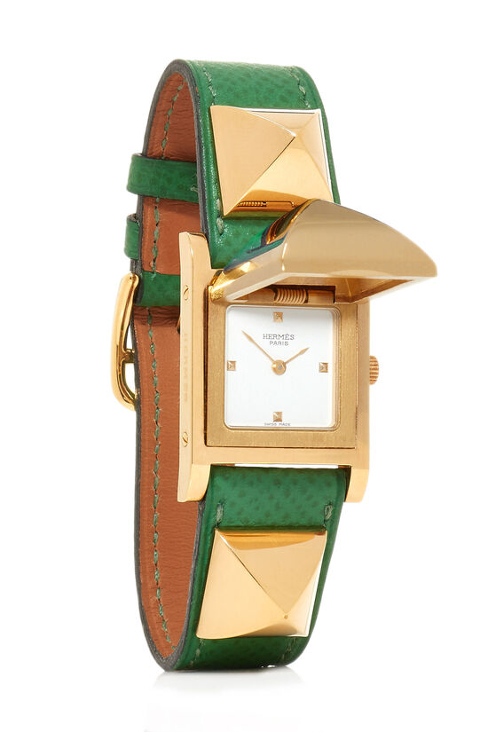 Gold & Green Courchevel Medor Watch, , large image number 1