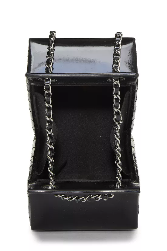 Black Patent Leather Milk Carton Bag, , large image number 5