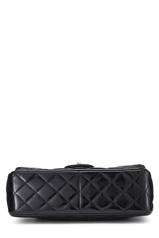 Black Quilted Patent Leather New Classic Double Flap Jumbo, , large image number 4