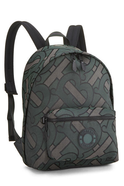 Green Jacquard Canvas Jette Backpack, , large
