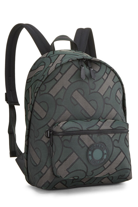 Green Jacquard Canvas Jette Backpack, , large image number 1