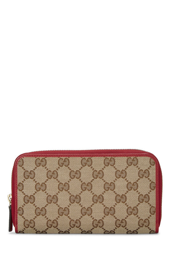 Red Original GG Canvas Zip Around Wallet, , large image number 0